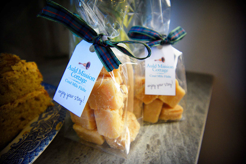 Home baking on arrival at Auld Mission Cottage Accommodation in Waternish